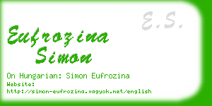 eufrozina simon business card